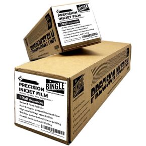 Rolls of 24" inches x 100' feet- 5 MIL - Waterproof Screen Printing Inkjet Film Transparency for EPSON HP Canon (Water-Based-dye and Pigment Ink) Printers 2"core (1)