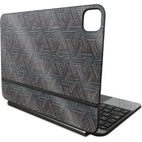 Glossy Glitter Skin Compatible With Apple Magic Keyboard for iPad Pro 11‑inch (M4) 2024 - Triangle Stripes - Premium 3M Vinyl Protective Decal Cover - Easy To Apply | Crafted in the USA by MightySkins