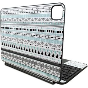 Skin Compatible with Apple Magic Keyboard for iPad Pro 11‑inch (M4) 2024 - Turquoise Tribal - Premium 3M Vinyl Protective Wrap Decal Cover - Easy to Apply | Crafted in The USA by MightySkins