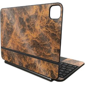 Glossy Glitter Skin Compatible with Apple Magic Keyboard for iPad Pro 11‑inch (M4) 2024 - Burning Up - Premium 3M Vinyl Protective Wrap Decal Cover - Easy to Apply | Crafted in The USA by MightySkins