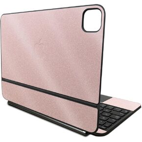 Glossy Glitter Skin Compatible With Apple Magic Keyboard for iPad Pro 11‑inch (M4) 2024 - Solid Blush - Premium 3M Vinyl Protective Wrap Decal Cover - Easy To Apply | Crafted in the USA by MightySkins