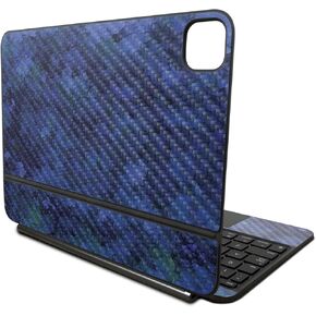 Carbon Fiber Skin Compatible with Apple Magic Keyboard for iPad Pro 11‑inch (M4) 2024 - Blue Ice - Premium 3M Vinyl Protective Wrap Decal Cover - Easy to Apply | Crafted in The USA by MightySkins