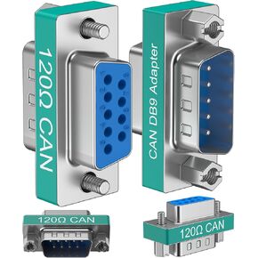 innomaker 4PCS CAN Bus DB9 Terminal Male to Female Connector Adatper with 120ohm Resistance Between CAN-H and CAN-L DVI-D