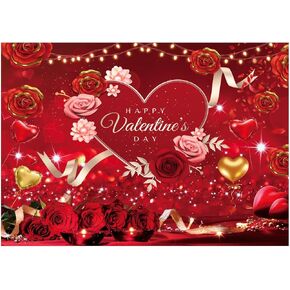 7X5FT Red Couple Photo Backdrop Photography Studio Props Holiday Party Decoration Banner Vinyl Background DH-353
