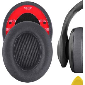 Geekria QuickFit Replacement Ear Pads for JBL Everest 700, V700BT Headphones Ear Cushions, Repair Parts (Dark Grey)