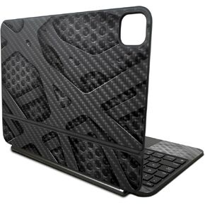 Carbon Fiber Skin Compatible with Apple Magic Keyboard for iPad Pro 11‑inch (M4) 2024 - Tech Wave - Premium 3M Vinyl Protective Wrap Decal Cover - Easy to Apply | Crafted in The USA by MightySkins