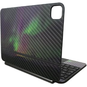 Carbon Fiber Skin Compatible with Apple Magic Keyboard for iPad Pro 11‑inch (M4) 2024 - Aurora Borealis - Premium 3M Vinyl Protective Decal Cover - Easy to Apply | Crafted in The USA by MightySkins