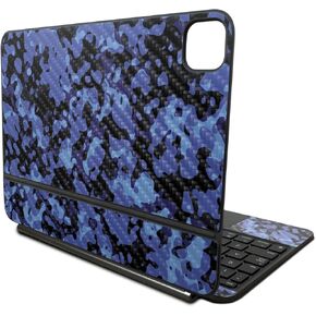 Carbon Fiber Skin Compatible with Apple Magic Keyboard for iPad Pro 11‑inch (M4) 2024 - Blue Modern Camo - Premium 3M Vinyl Protective Decal Cover - Easy to Apply | Crafted in The USA by MightySkins