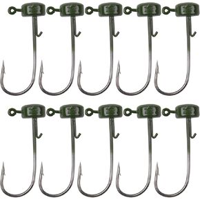 Ned Rig Jig Heads Ned Rig Hooks Finesse Mushroom Jig Heads Shroom Jigs Ned Hooks for Bass Fishing Soft Plastic Baits 1/6oz 1/8oz 1/10oz