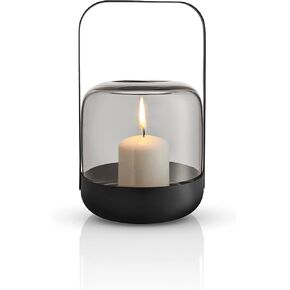 EVA SOLO Acorn Lantern, Elegant and Decorative Lantern Made of Mouth-Blown Glass and Powder-Coated Steel, Stone