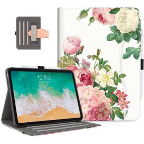 Lokigo Case for iPad 11th Generation 11-inch (A16) 2025, iPad 10th Generation Case 2022 10.9 inch, with Pencil Holder, Hand Strap, Auto Wake/Sleep, Hummingbird