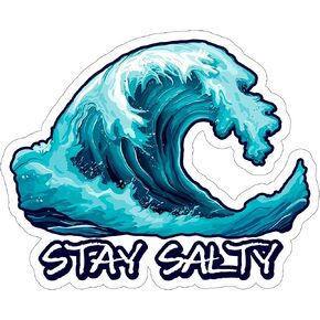 Stay Salty Sticker, Decal Vinyl Small Waterproof for Bottle Mug Passport Scrapbook Laptop Tumbler Skateboard Phone - ID44990