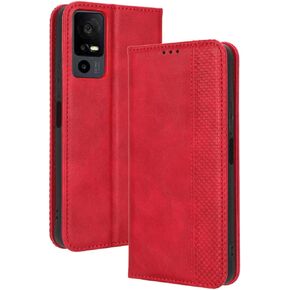 for Lively Jitterbug Smart4 Case Wallet with Card Holder, Premium PU Leather Wallet Case for Women [Built-in 3 Credit Card Slots & 1 Money Pocket] [Magnetic Closure] [Kickstand Feature], Red