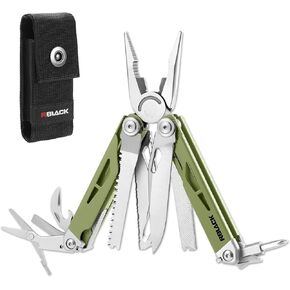 Multitool, 21-in-1 Multi Tool Pliers with Safety Locking and Spring-Action Scissors, Heavy-duty Stainless Steel Multi-tool Set with Nylon Sheath for Work, Home, Garden, DIY & Auto