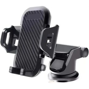 Universal Car Holder Magnetic with 360° Rotation Vehicular and Suction Phone Support Reinforced Glass Base Automatic Lock Anti-Fall Easy Clip