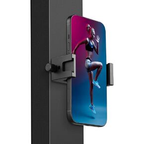 Gym Magnetic Phone Holder Hands-Free Cell Phone Mount Gym Record Videos Attach to Metal Surface Compatible 4.7-6.5"All Smartphones