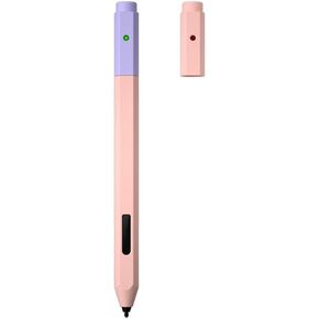 Colorful Silicone Sleeve Case for Microsoft Surface Pen. Sturdy Pen Holder，Non-Slip Smooth Grip Holder Protective Skin Cover Case Accessories Compatible with Microsoft Surface Pen (Pink)