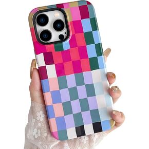 متوافق مع حالة iPhone 13 Pro ، علبة متقلب بسيطة ملونة بسيطة مع TPU الناعمة الناعمة المضادة للصدمة وأغطية واقية من أجهزة الكمبيوتر الشخصية للنساء/الرجال المصممة لـ iPhone 13 Pro (Colorful 1)