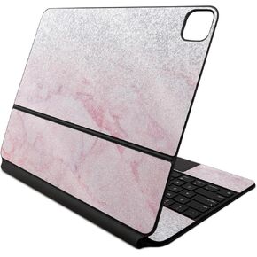 Glossy Glitter Skin Compatible with Apple Magic Keyboard for iPad Air 13-inch (M2) 2024 - Girly Marble Dazzle - 3M Vinyl Protective Decal Cover - Easy to Apply | Crafted in The USA by MightySkins