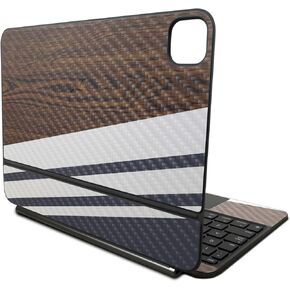 تتوافق الألياف الكربونية للجلد مع لوحة مفاتيح Apple Magic لـ iPad Pro 11 - inch (M4) 2024 - Wood Solial - Premium 3M Vinyl Wrap Wrap Cover - من السهل تطبيق | مصنوع في الولايات المتحدة الأمريكية من قبل Mayyskins