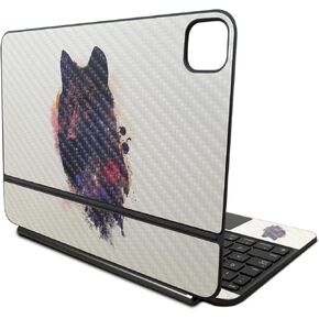 Carbon Fiber Skin Compatible with Apple Magic Keyboard for iPad Pro 11‑inch (M4) 2024 - Universal Wolf - Premium 3M Vinyl Protective Decal Cover - Easy to Apply | Crafted in The USA by MightySkins