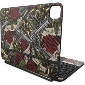 Carbon Fiber Skin Compatible With Apple Magic Keyboard for iPad Pro 11‑inch (M4) 2024 - Gangster Life - Premium 3M Vinyl Protective Wrap Decal Cover - Easy To Apply | Crafted in the USA by MightySkins