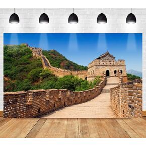 Great Wall of China Backdrop Green Forest Photo Background MEETSIOY Blue Sky Mountains Studio Props Banner Birthday Party Supplies Photography Backdrop 5x3ft BJZSMT123