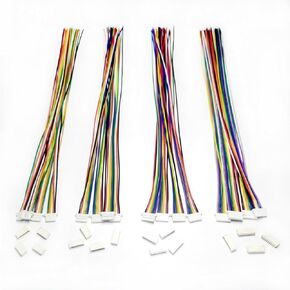 BOJOUL for 16 Sets JST SH 1.0mm 6 7 8 9 Pin Male Connector and 28AWG Female Connector Plug with Wire Cable 20cm Used in PCB Toys Household Appliances etc