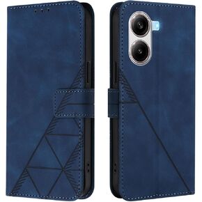 Case for Xiaomi Poco X7 Pro 5G, Premium PU Leather Wallet Case with Credit Cards Holder Kickstand Magnetic Closure Shockproof Flip Folio Protection Case for Xiaomi Poco X7 Pro 5G Blue YBS