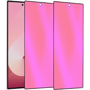 2 Pack Outer Anti-Blue Privacy Tempered Glass For Samsung Galaxy Z Fold 6 Front Anti-Spy Screen Protector Film Electroplated Gradient Colorful