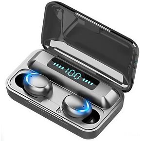 The F9 True Wireless Earbuds | Bluetooth 5.3 Headphones | Noise Cancelling & HiFi Sound | 140H Battery Life | Smart Touch Control | IPX4 Sweatproof & Magnetic Charging Case