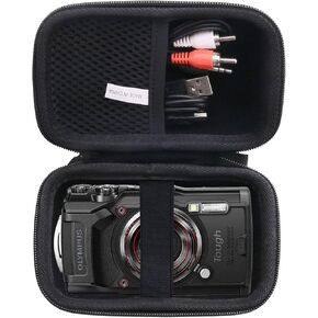 Hard EVA Carrying Case Compatible with OLYMPUS Tough TG-7/TG-6/ TG-5/TG-4 Digital Camera Case. (Black)