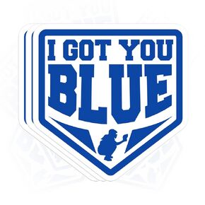 Set 3PCS - I Got You Blue Sticker Baseball Catcher Softball Catcher Stickers For Player Sport 2" Waterproof Vinyl Sticker for Laptop Water Bottle Phone Case Helmet Baseball Bat Stick (2 Inches)