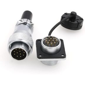 Eonvic WEIPU WS20 7 Pin Aviation Waterproof Connector IP67 Metal Male Plug Female Square Socket Threaded Panel Mount Cable Connector