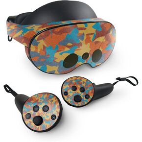 MightySkins Glossy Glitter Skin Compatible with Meta Quest Pro - Retro Camouflage | Protective, Durable High-Gloss Glitter Finish | Easy to Apply, Remove, and Change Styles | Made in The USA