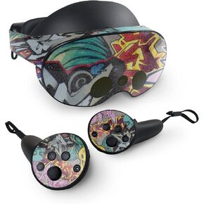 MightySkins Glossy Glitter Skin Compatible with Meta Quest Pro - Graffiti Wild Styles | Protective, Durable High-Gloss Glitter Finish | Easy to Apply, Remove, and Change Styles | Made in The USA
