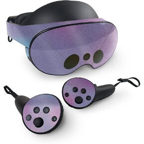 MightySkins Glossy Glitter Skin Compatible with Meta Quest Pro - Purple Fog | Protective, Durable High-Gloss Glitter Finish | Easy to Apply, Remove, and Change Styles | Made in The USA