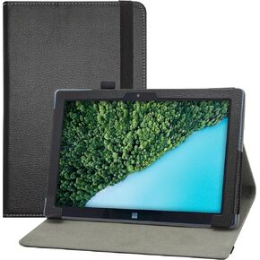 MAMA MOUTH for Fusion5 FWIN232 PRO N5 Case,PU Leather Folio 2-Folding Stand Cover for Fusion5 FWIN232 PRO N5 10.1" Tablet,Black