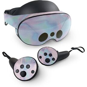 MightySkins Glossy Glitter Skin Compatible with Meta Quest Pro - Pastel Wave | Protective, Durable High-Gloss Glitter Finish | Easy to Apply, Remove, and Change Styles | Made in The USA