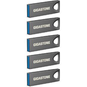 GIGASTONE Z70 128 GB 5 Pack USB 3.2 Gen1, USB Flash Drives, Reliable for PC and Mac, Waterproof Metal, Mini and Robust, USB 2.0/3.0 Compatible
