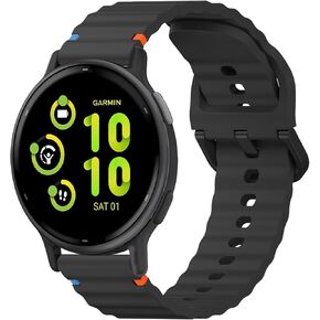 فرقة Vanjua Fands for Garmin Vivoactive 5 / Vivoactive 3 Watch Band ، Garmin Venu 2 Plus / Venu Sq / Venu Watch Band Women Men ، Soft Silicone Sport Respare Trap المتوافق مع Garmin Vivoactive 5 ، Vivoactive 3 Music ، Venu SQ2 ، Fenu SQ Music ،