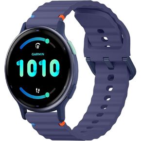 Vanjua Bands for Garmin Vivoactive 5 / Vivoactive 3 Watch Band, Garmin Venu 2 Plus / Venu Sq / Venu Watch Band Women Men, Soft Silicone Sport Replacement Strap Compatible with Garmin Vivoactive 5, Vivoactive 3 Music, Venu Sq2, Venu Sq Music, Forerunner 64