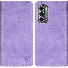 Motorola Moto G Stylus 5G (2022) Wallet Case with [RFID Blocking] Card Slot Stand Strong Magnetic Fold Leather Protective Phone Case for Moto G Stylus 5G (2022) Case Wallet(6.8 inch-Lavender)