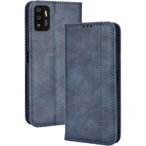 for Consumer Cellular ZMax 11 Case, Magnetic Flip Wallet Case with Credit Card Holder Slots Kickstand Flip Folio Leather Magnetic Wallet Case for Consumer Cellular ZTE ZMax 11 Z6251 -Blue
