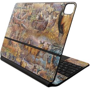 Glossy Glitter Skin Compatible with Apple Magic Keyboard for iPad Air 13-inch (M2) 2024 - Deer Pattern - Premium 3M Vinyl Protective Decal Cover - Easy to Apply | Crafted in The USA by MightySkins