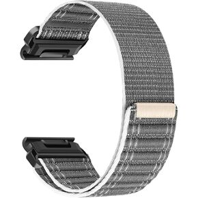 Nylon Watch Band for Garmin Fenix 8 51 mm/Fenix 7X Pro Solar/7X Pro/7X Solar/7X/6X Pro/6X/Enduro 3/Descent Mk3i/Instinct 2X/Tactix 7, Sport Wristband Replacement Strap for Garmin QuickFit 26 mm