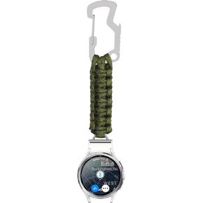 Paracord Band Compatible with Samsung Galaxy Watch 7/Galaxy Watch FE Watch Keychain Clip, for Galaxy Watch 6/Galaxy Watch5/Galaxy Watch4 Watch Necklace, EDC Survival Band