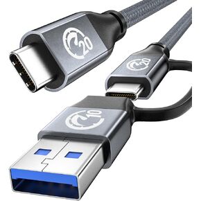 240W USB C Cable 6.6FT, 20Gbps USB C 3.2 Gen 2 Cable, 4K Video USB C Monitor Cable, C Type Charger Fast Charge for iPad, USB to USB C Cable for iPhone 16 15 Pro, Galaxy S25 Ultra, MacBook in Kuwait