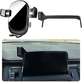 Car Phone Holder for GMC Yukon Auto Accessories [Only for 2021-2024 Yukon/Yukon XL] [XX No Fit Trim： Denali & Denali Ultimate XX] [Auto Lock Hands Free Automobile Cell Phone Mount]