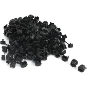 uxcell® 100Pcs 7mm Width Nylon Flat Wire Cord Clip Clamp Strain Relief Bushing